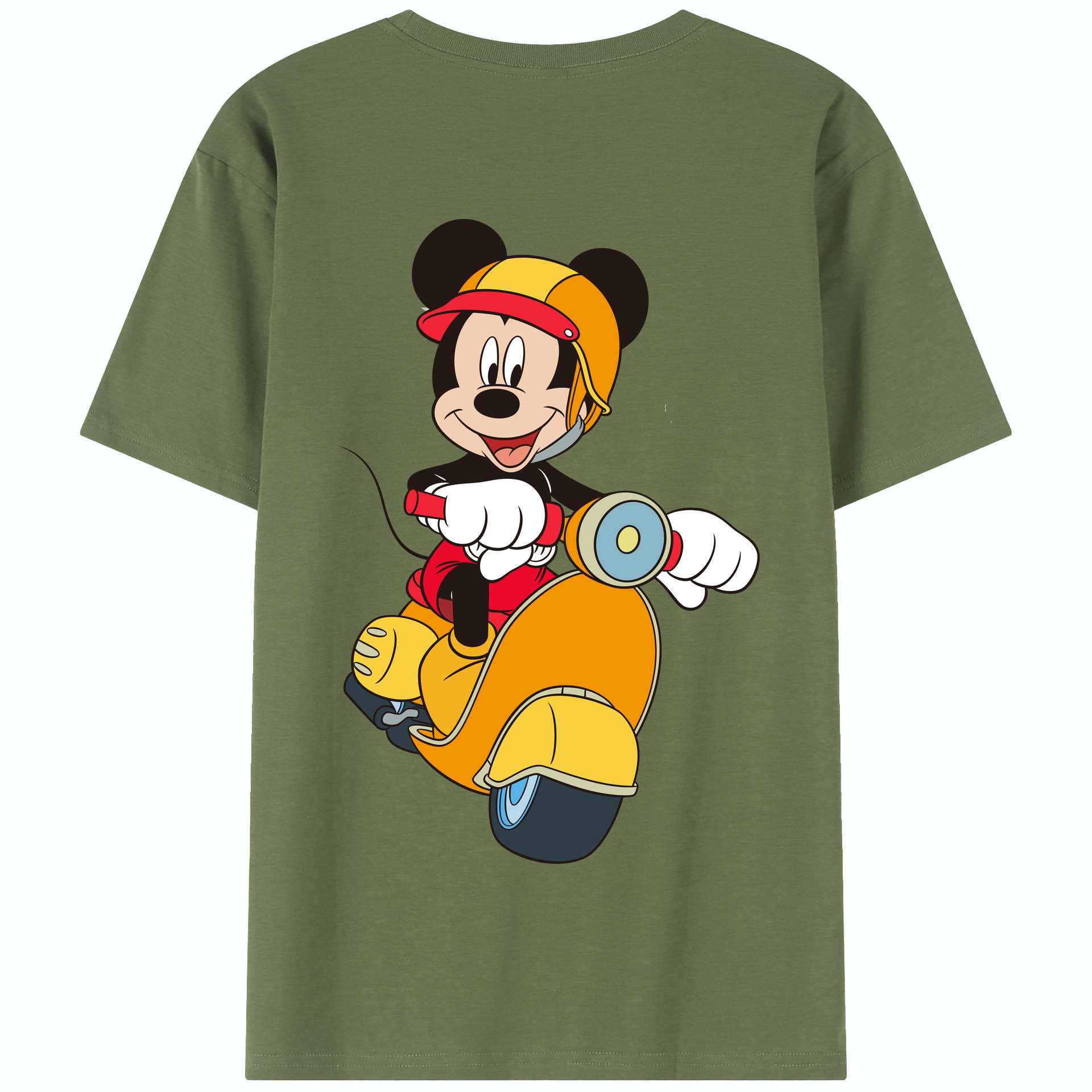 （画像用） ミッキーマウス Mickey Mouse 綿100％半袖Tシャツ（背面プリント）